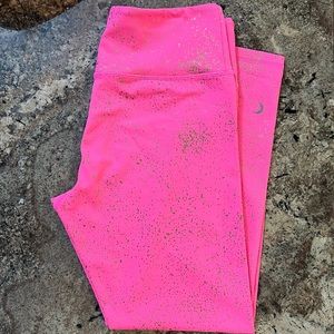 Zyia hot pink and gold leggings